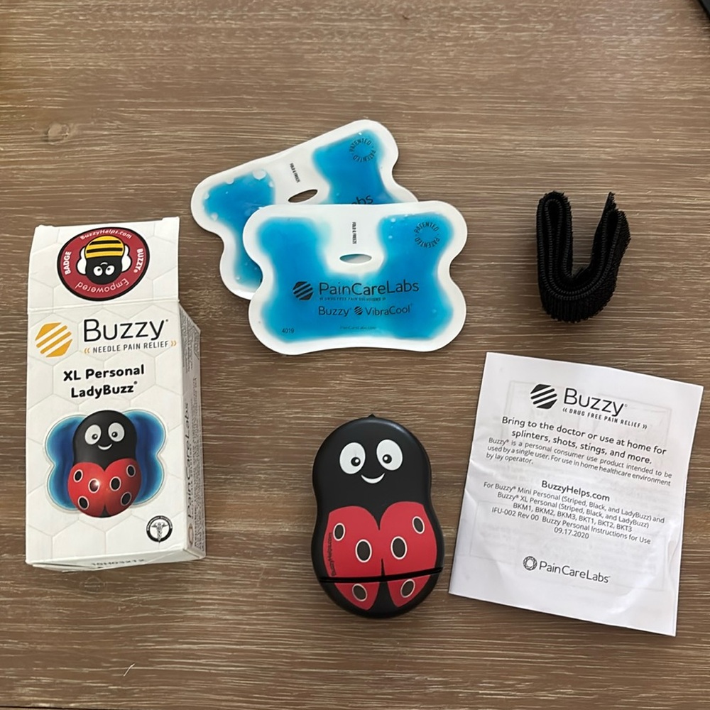 Buzzy Personal Vibrating Ice Pack Non Invasive Pro Cold Pad Device LadyBuzz